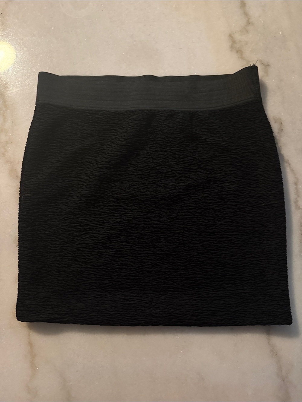 G by Guess Black Textured Mini Skirt
